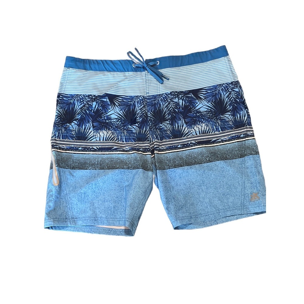 NEW WITH TAGS ZeroXposur Blue Pike Swim Shorts Mens XL With Lining Zip Pocket